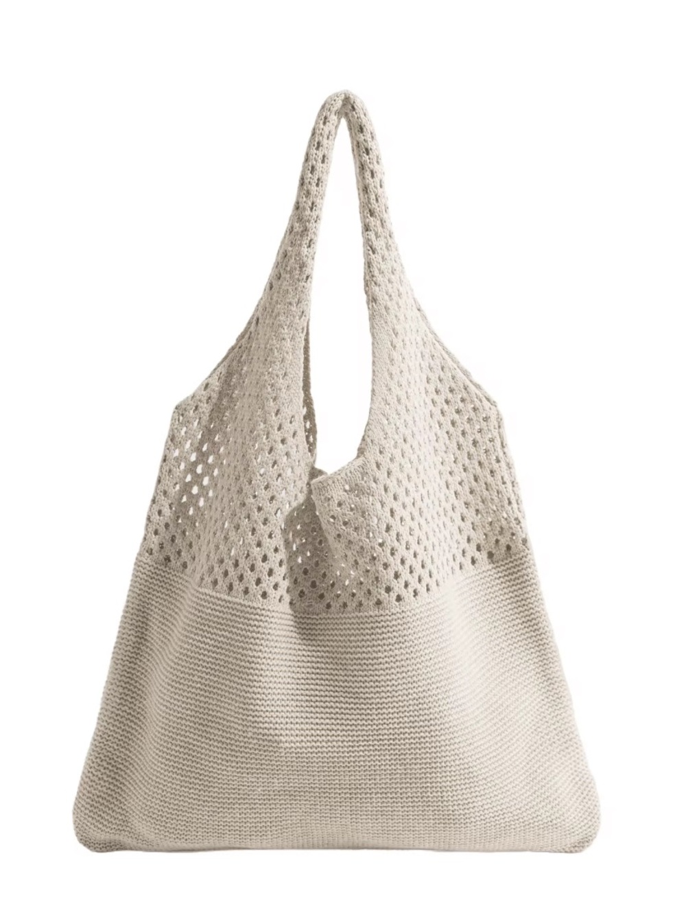 Cream Crochet Market Tote Bag - Unbranded